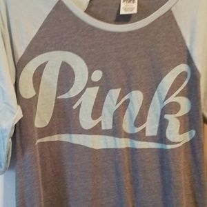 New Pink Victoria Secret Baseball Tee